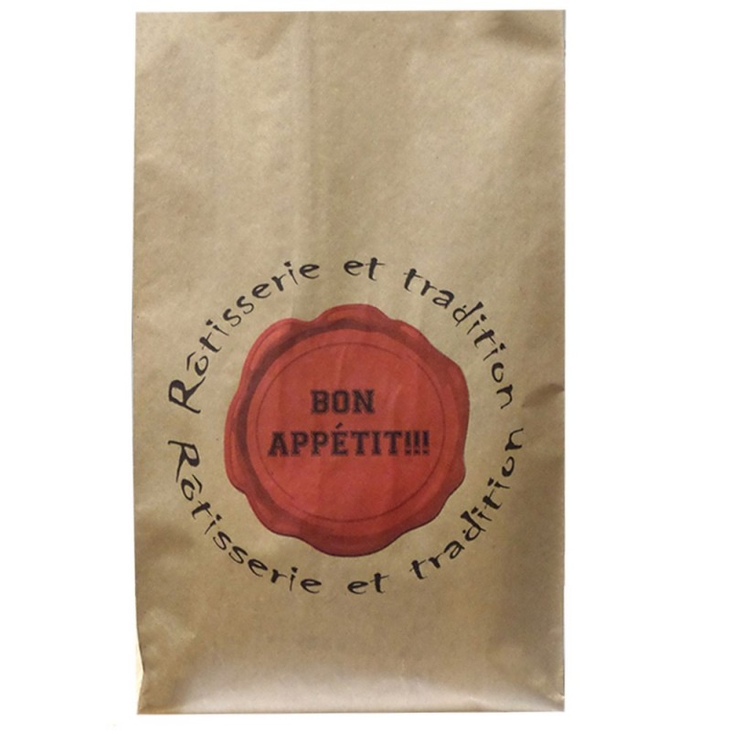 Sac thermoscellable pour poulet rôti KRAFT COUCHÉ PP