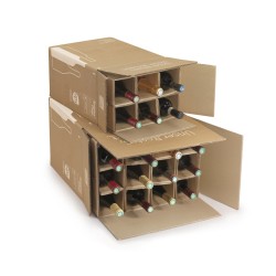 Caisse carton renforcée pour bouteilles