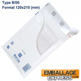 100 Enveloppes à Bulles Type B/00 -  Format 120x210 mm 