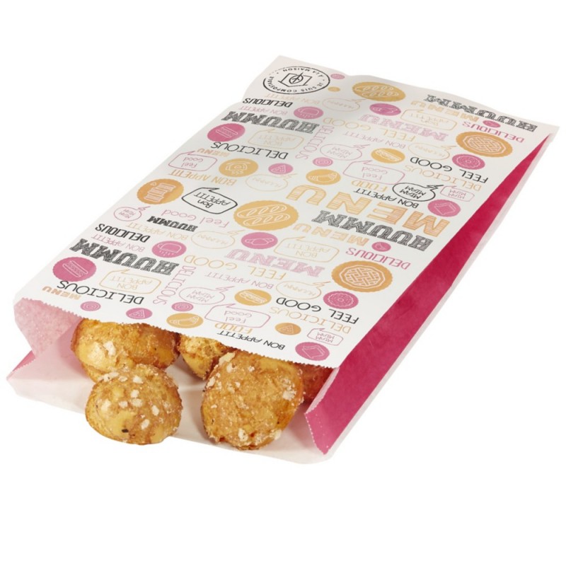 Sac viennoiserie décoré 18 X 35 X 7cm