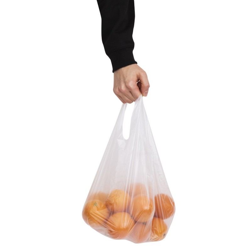 Sac bretelle biosourcé en rouleau prédécoupé 23 x 45 x 12cm