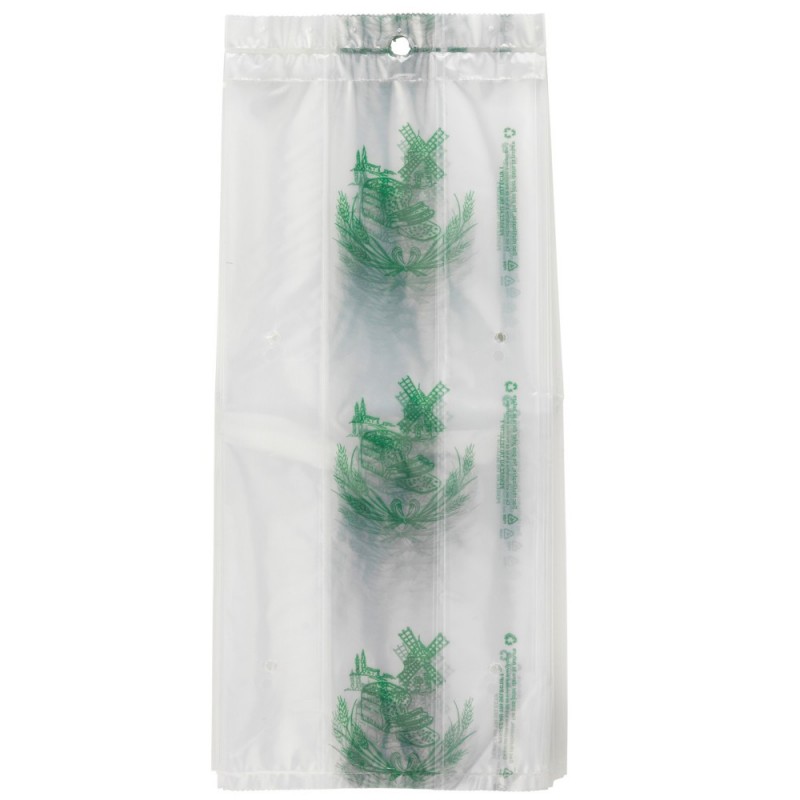 Sac à pain liassé macro-perforé VERT 16 x 35 x 10cm