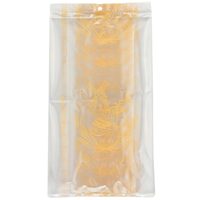 Sac à pain liassé macro-perforé BEIGE 23 x 40 x 8cm