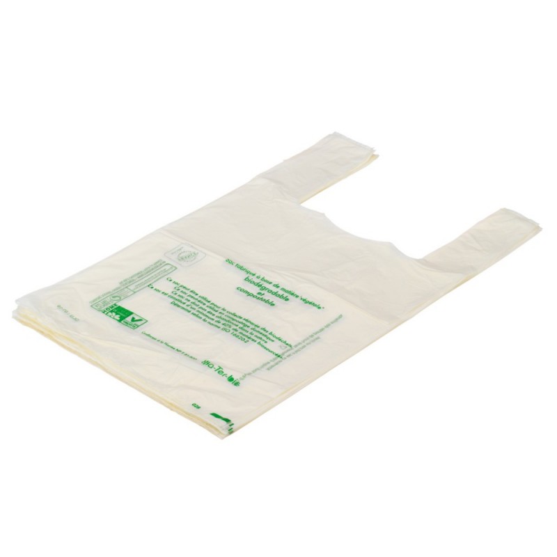 Sac bretelle biodégradable 26 x 45 x 12 TRANSLUCIDE