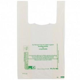 Sac bretelle biodégradable 26 x 45 x 12 TRANSLUCIDE