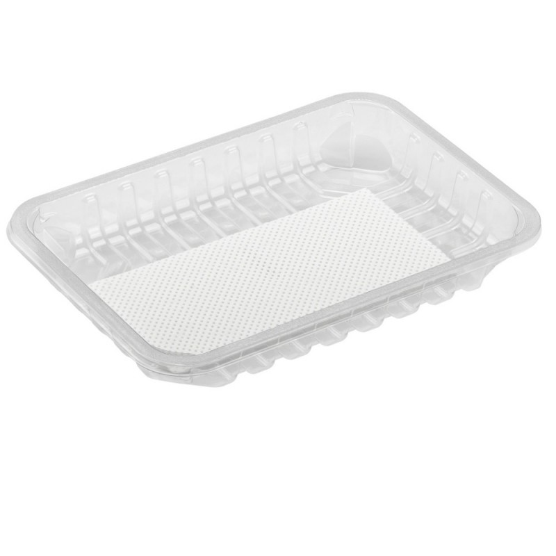 Barquette barrière mono-PET thermoscellable absorbante B6