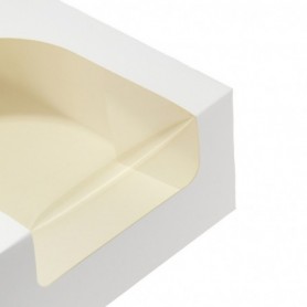 Boîte pâtissière avec fenêtre en cellophane 20 x 20 x 8cm