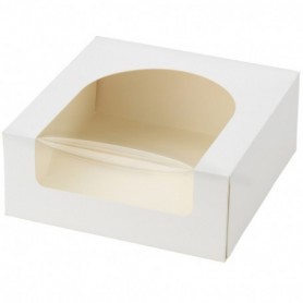 Boîte pâtissière avec fenêtre en cellophane 20 x 20 x 8cm