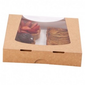 Boîte carton avec fenêtre 20 x 20 x 4cm