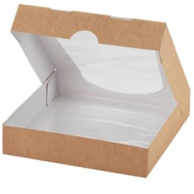 Boîte carton avec fenêtre 20 x 20 x 4cm