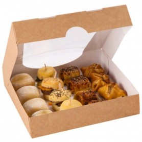 Boîte carton avec fenêtre 20 x 20 x 4cm