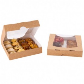 Boîte carton avec fenêtre 20 x 20 x 4cm