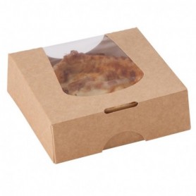 Boîte carton avec fenêtre 12 x 12 x 4cm