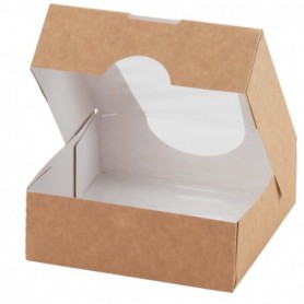 Boîte carton avec fenêtre 12 x 12 x 4cm