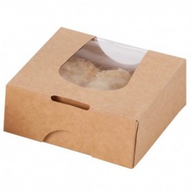 Boîte carton avec fenêtre 14 x 14 x 6cm