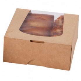 Boîte carton avec fenêtre 14 x 14 x 6cm
