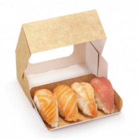 Boîte carton avec fenêtre et plateau support 115 X 85 X 50