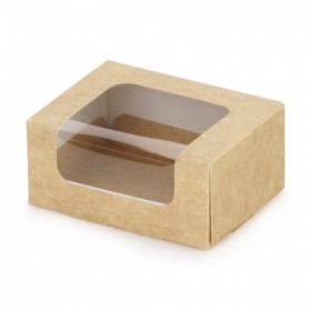 Boîte carton avec fenêtre et plateau support 115 X 85 X 50