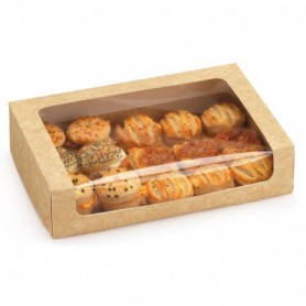 Boîte carton avec fenêtre et plateau support 220 X 147 X 50