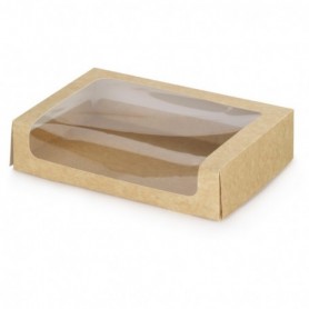 Boîte carton avec fenêtre et plateau support 220 X 147 X 50