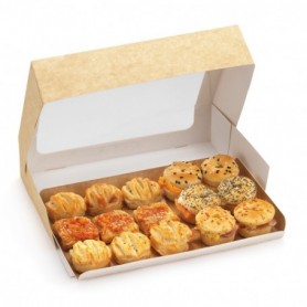 Boîte carton avec fenêtre et plateau support 220 X 147 X 50