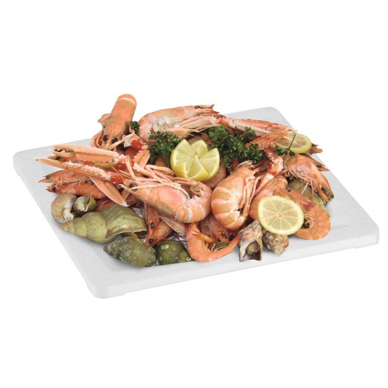 Plateau de fruits de mer carré 230x230x30mm