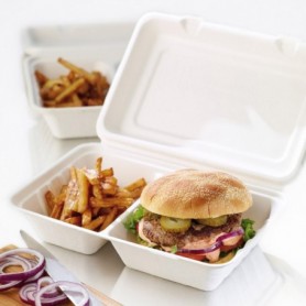 Boîte coque en pulpe de canne à sucre 2