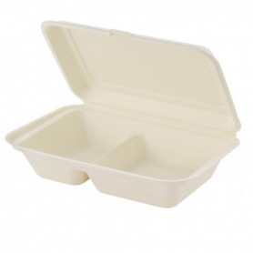 Boîte coque en pulpe de canne à sucre 2