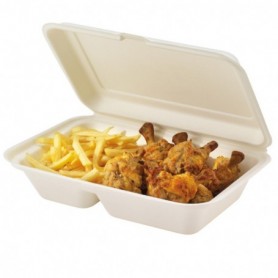 Boîte coque en pulpe de canne à sucre 2