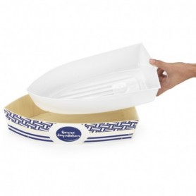 Barque plateau de fruits de mer 38-3 x 19 x 9-2 cm