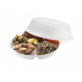 Plateau de fruits de mer en pulpe de canne à sucre 35 X 6