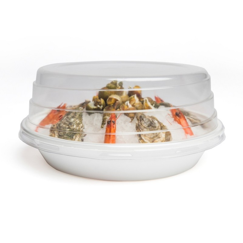 PLATEAU FRUIT DE MER recyclable 4-5 parts de forme RONDE 35 X 6-5 mm