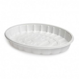 PLATEAU FRUIT DE MER recyclable 4-5 parts de forme OVALE 49 X 35 X 6-5 mm