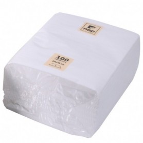 Serviette en ouate blanche...