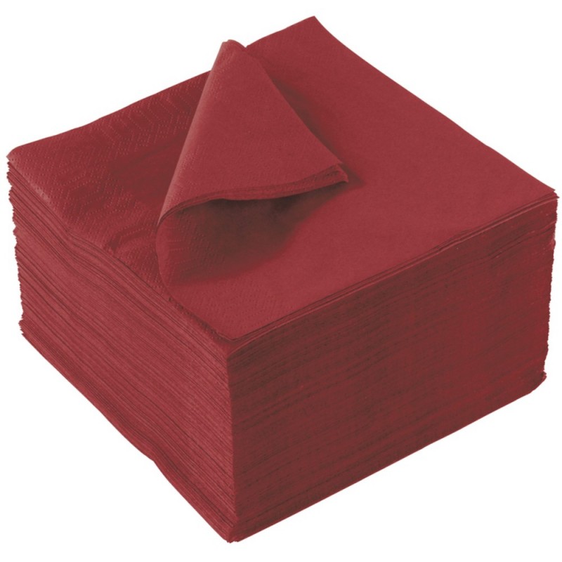 Serviette couleur ROUGE 33 X 33cm