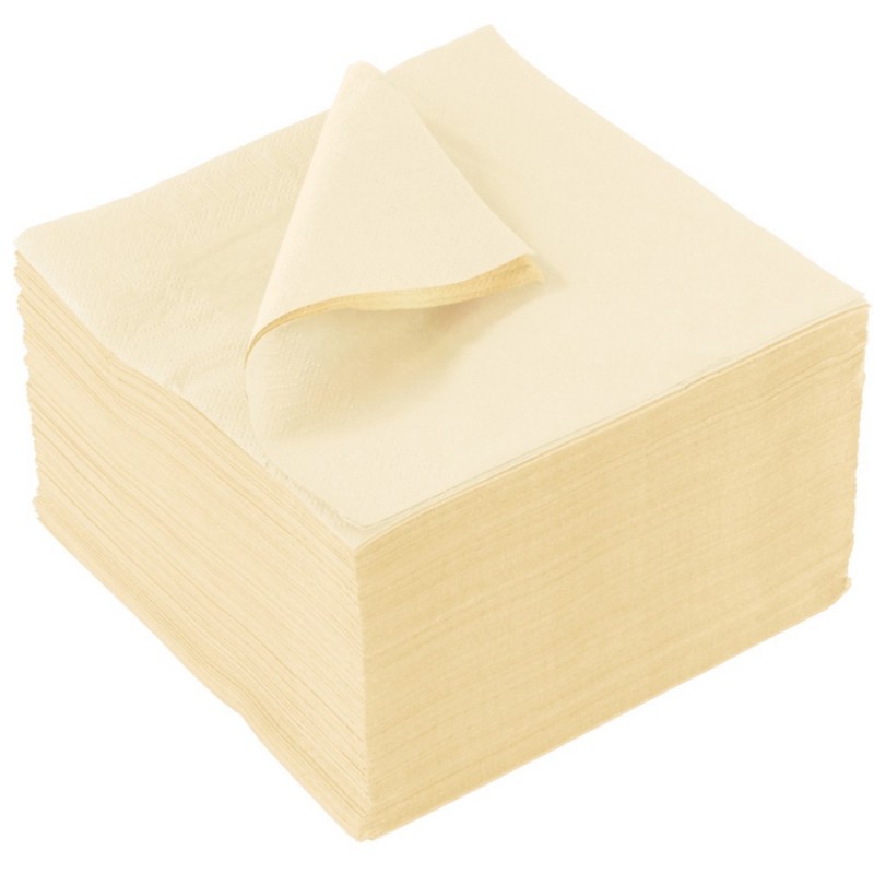 Serviette couleur CHAMPAGNE 33 x 33cm