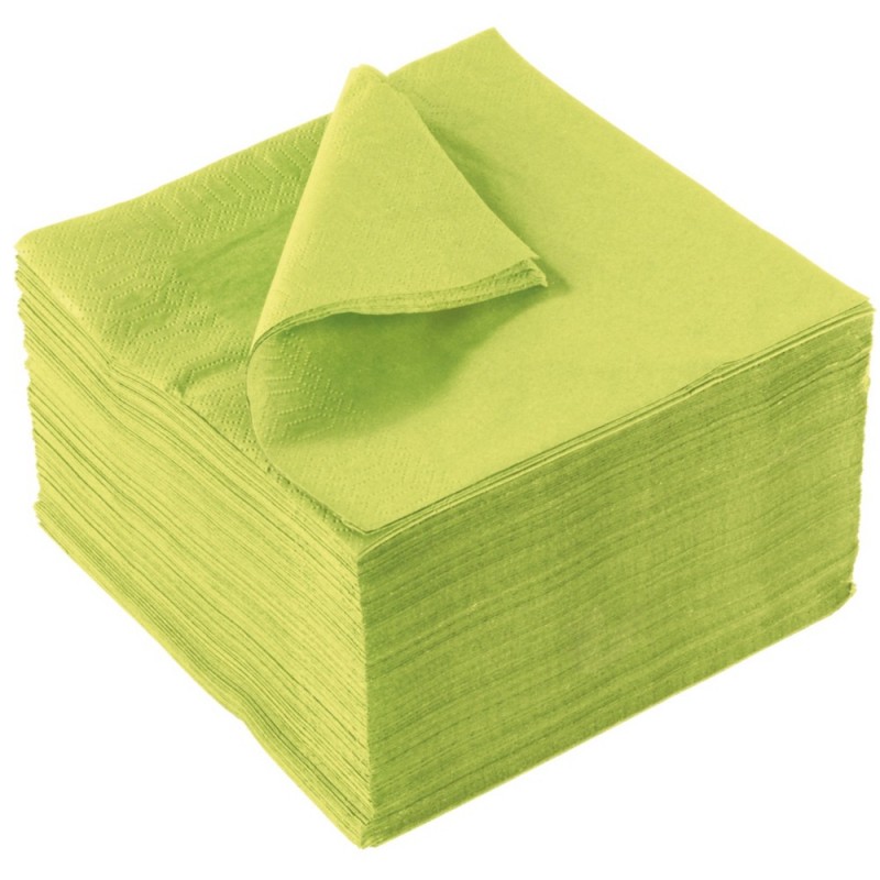 Serviette couleur VERT ANIS 33 x 33cm