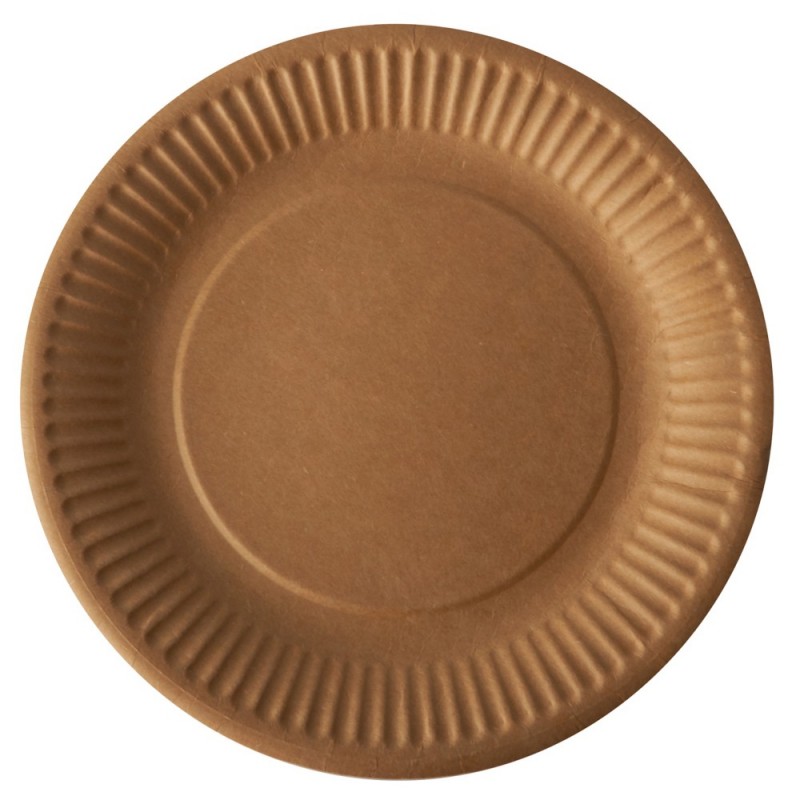 Assiette en carton kraft RONDE