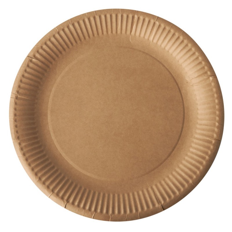 Assiette en carton kraft RONDE