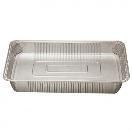 Plat rectangulaire aluminium 2 compart. 227 x 177 x 30mm