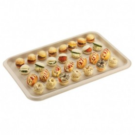 Plateau de présentation en pulpe de canne à sucre NATUREL