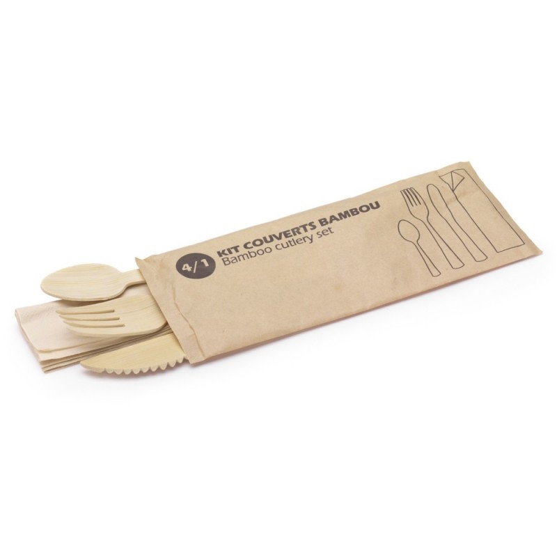 Kit couverts en bambou KIT COUVERTS 4 PIECES