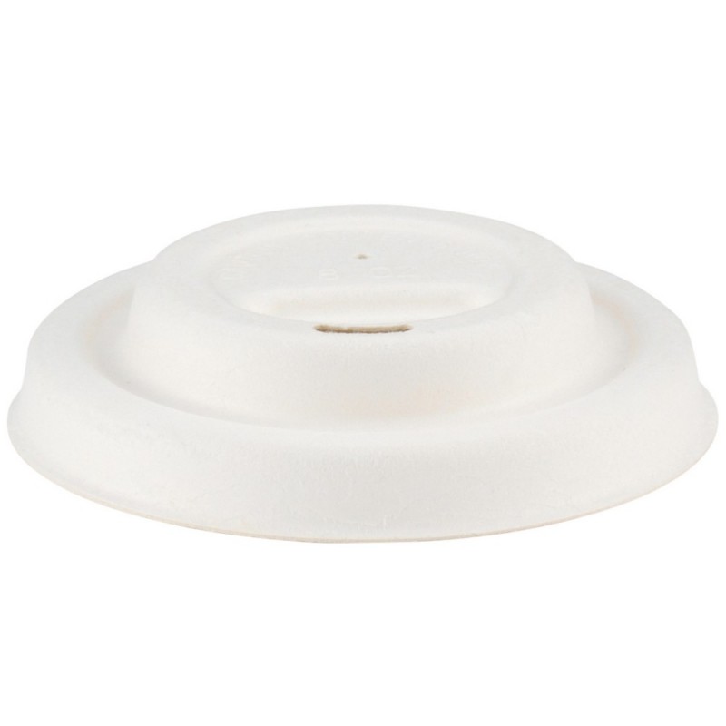 Couvercle en pulpe de canne à sucre pour gobelets 20-30cl