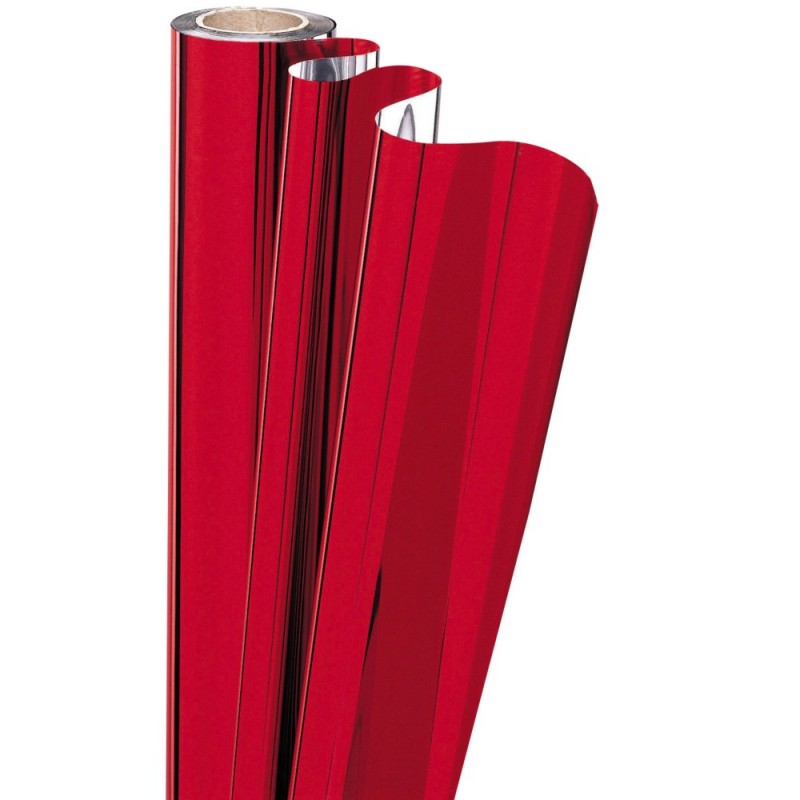 Film métallisé réversible ROUGE-ARGENT 0-70m