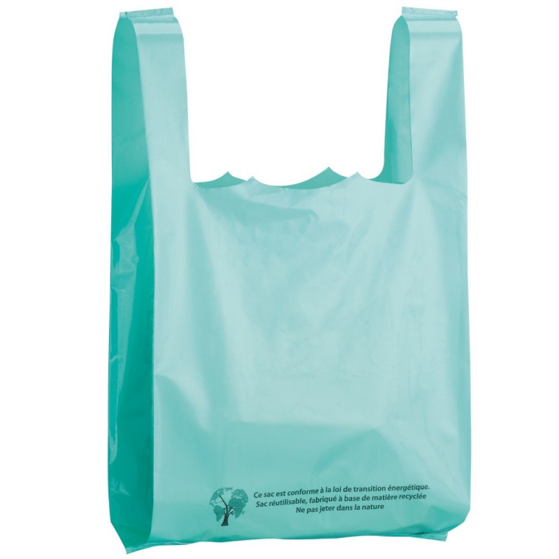 Sac bretelle 50 µ liassé couleur VERT TURQUOISE