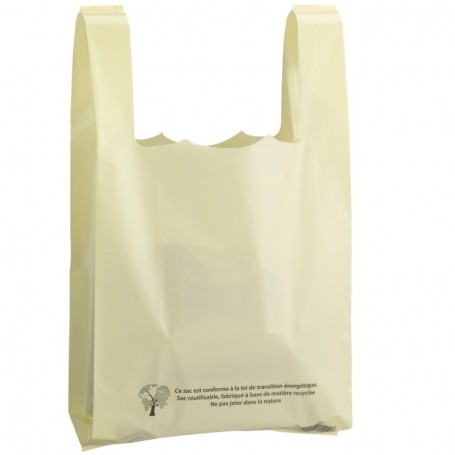 Sac bretelle 50 µ liassé couleur BEIGE IVOIRE