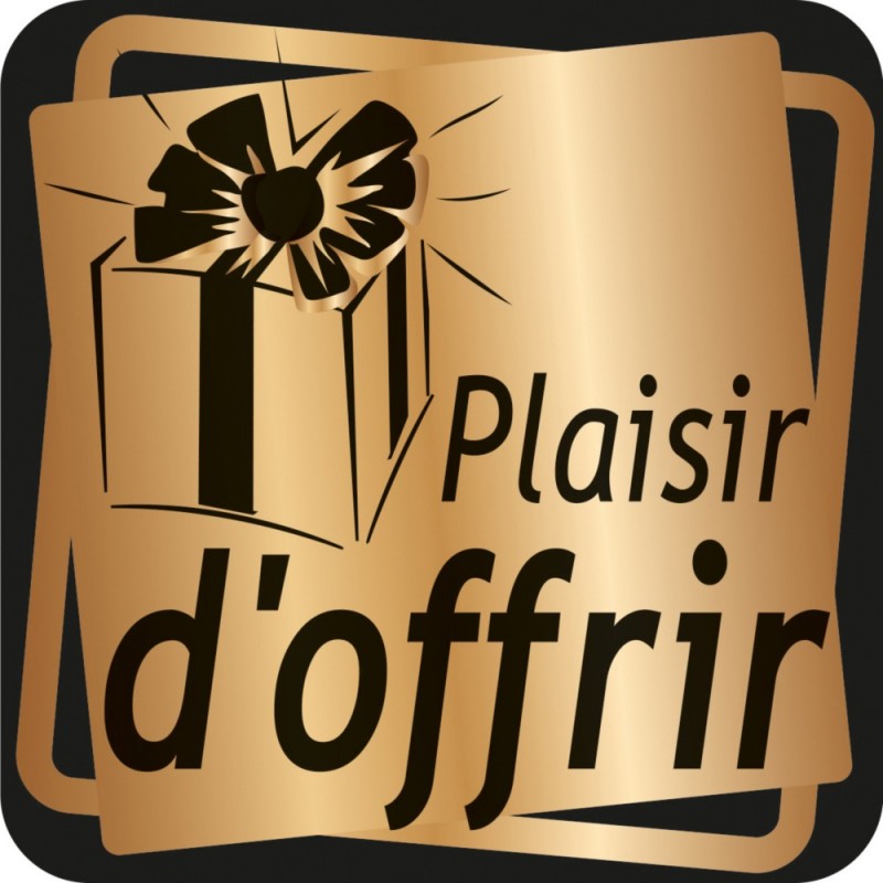 Étiquette adhésive PLAISIR D'OFFRIR OR
