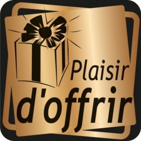 Étiquette adhésive PLAISIR D'OFFRIR OR
