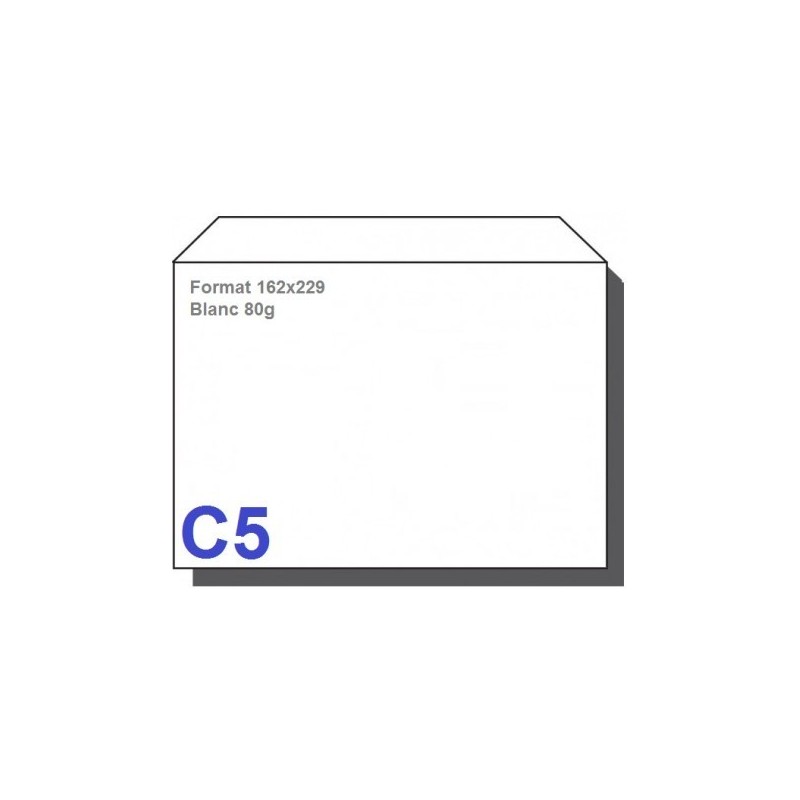 Type C5 - Format 162X229 Blanc 80g