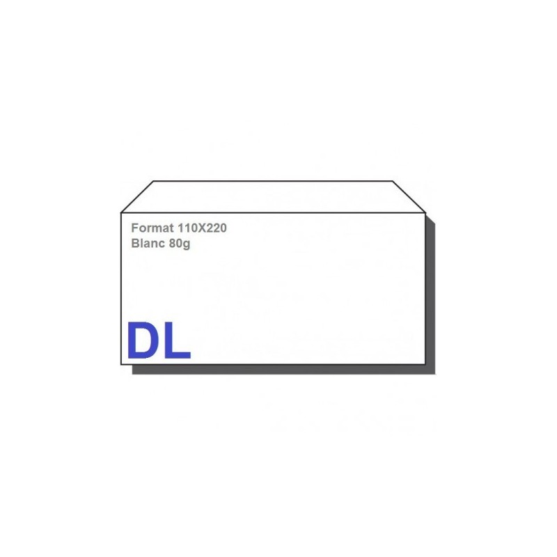 Type DL - Format 110X220 Blanc 80g
